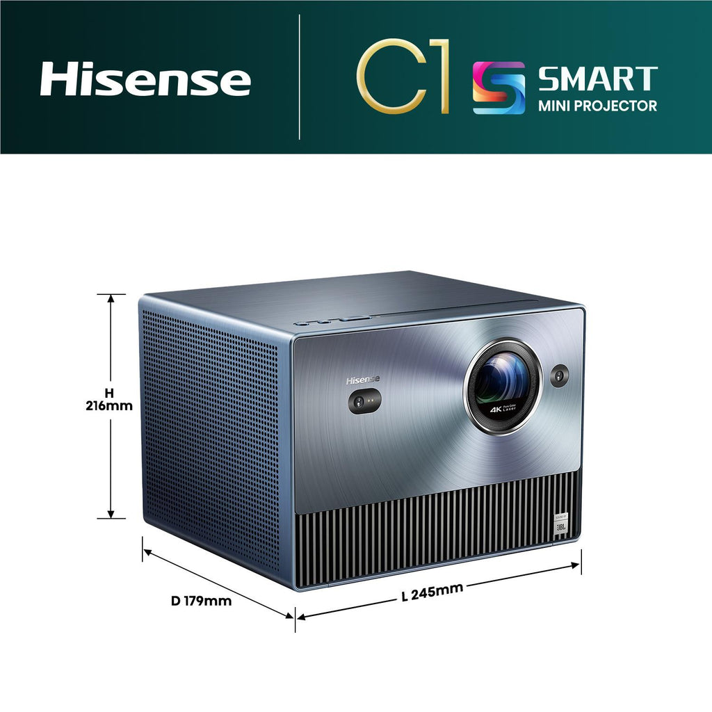 Hisense C1 4K TriChroma Laser Mini Projector 2024 JB Hi Fi