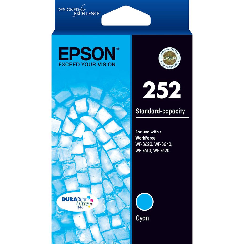 Epson 252 DURABrite Ultra Standard Capacity Ink Cartridge Cyan JB Hi Fi