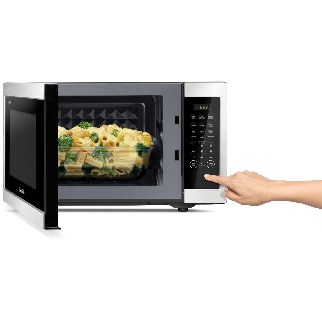 breville 23l 900w flatbed microwave s steel