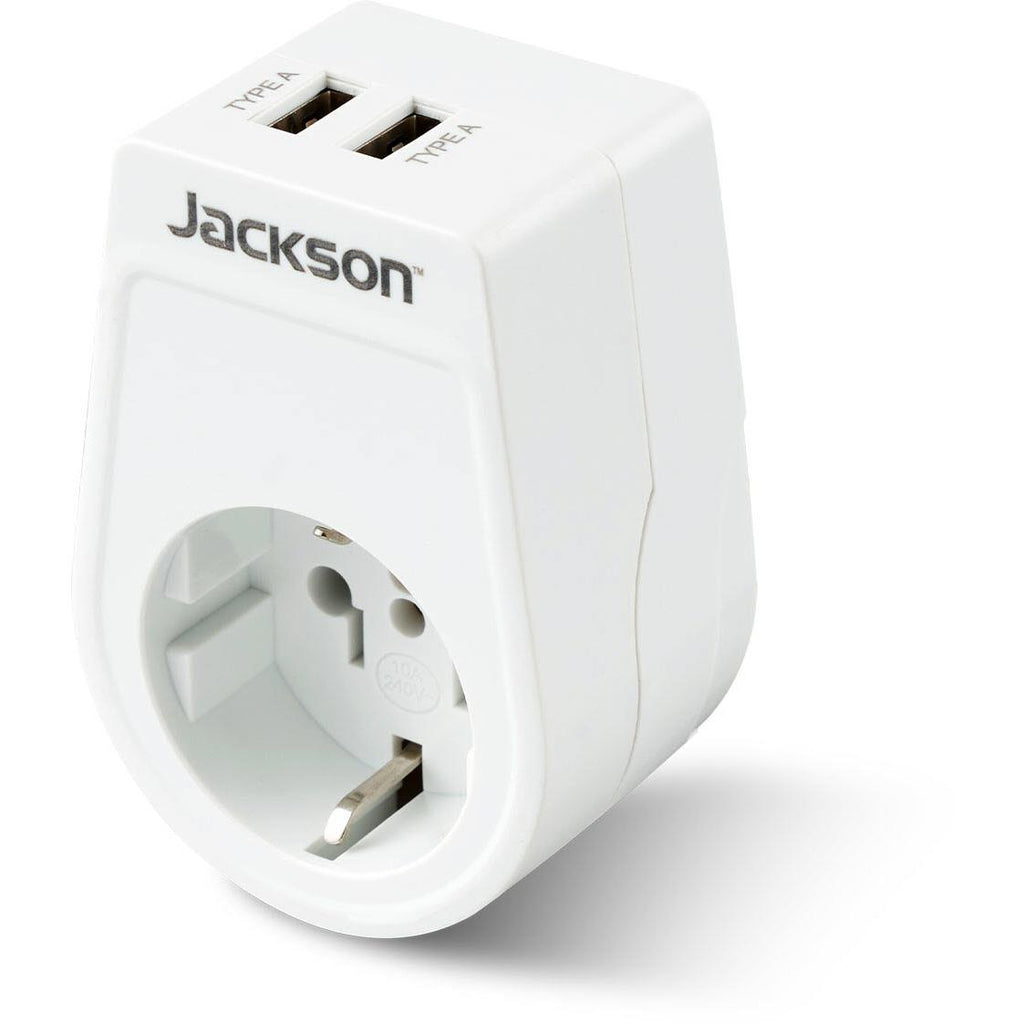 Jackson Inbound Travel Adapter with USBA Europe, USA & Japan Slim JB HiFi