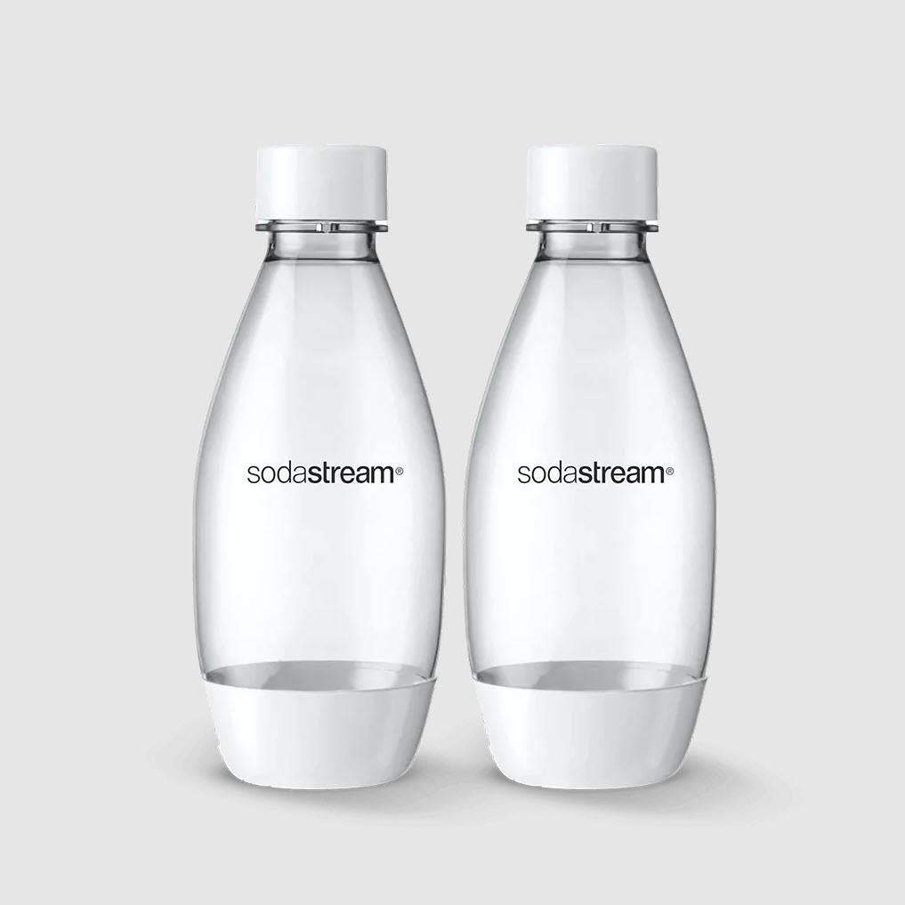 Soda Stream 1l Carbonating Bottles Pack of 2 White Caps Dishwasher Safe 2 X  1L