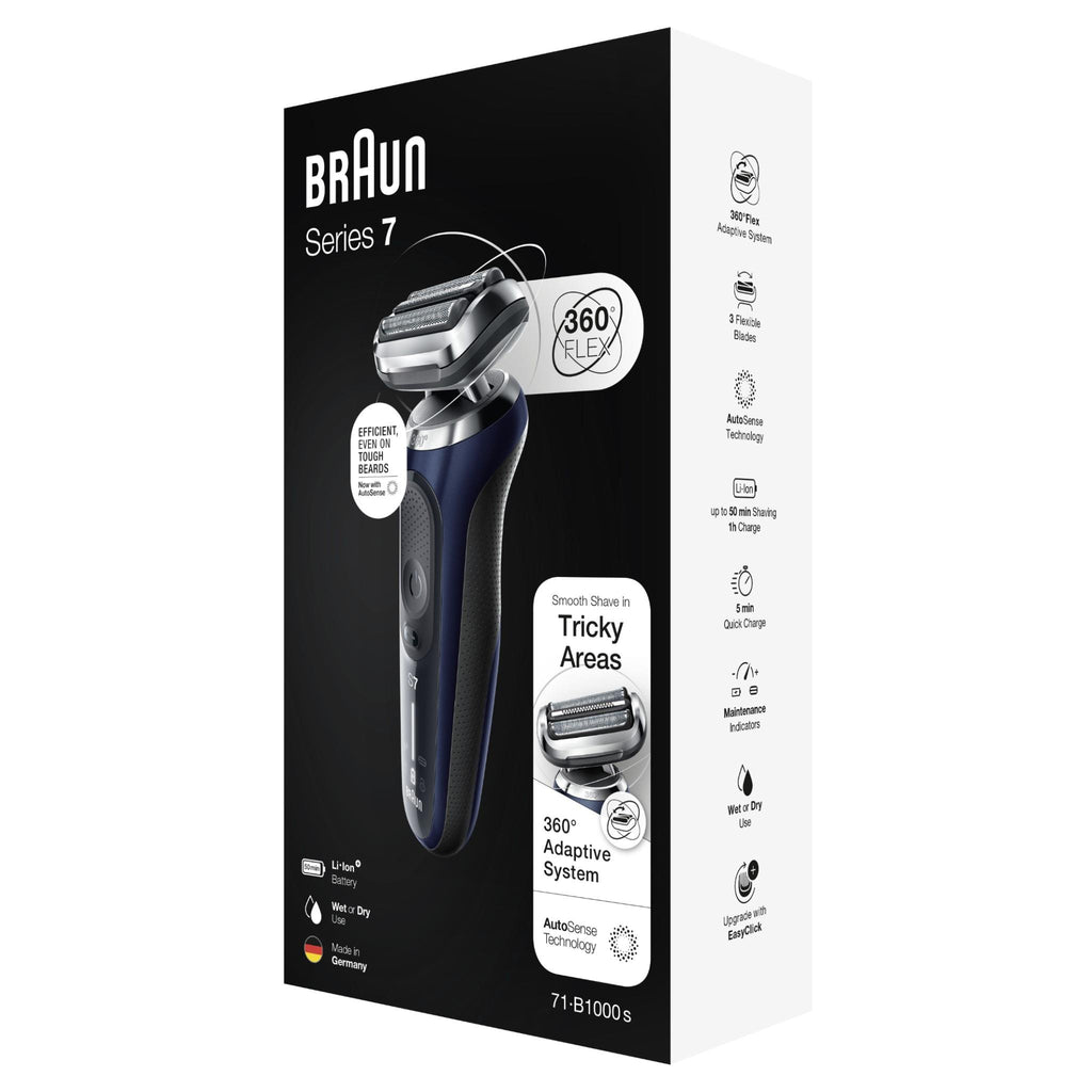 Braun 71B1000s Series 7 Wet & Dry Electric Shaver (Blue) JB HiFi