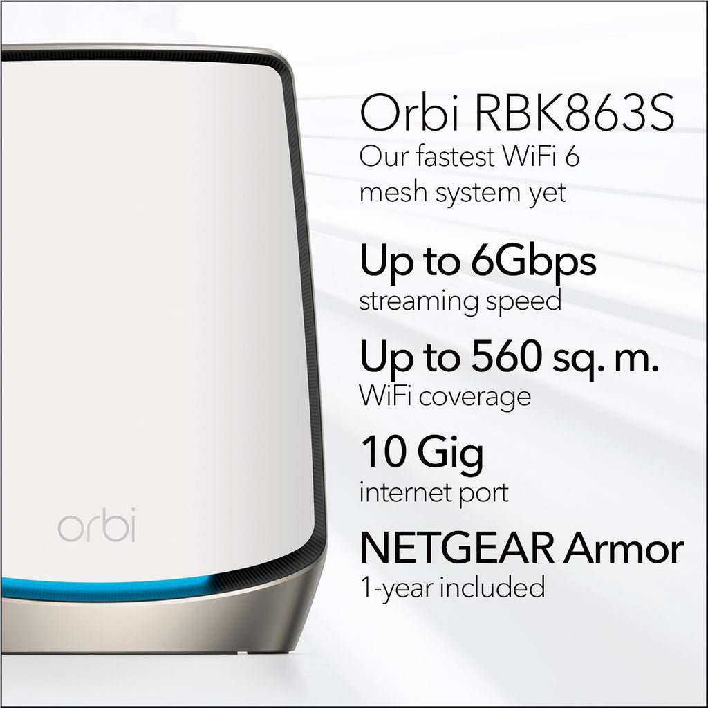 NETGEAR Orbi AX1800 Dual-Band Mesh Wi-Fi 6 System (3 pack) - JB Hi-Fi