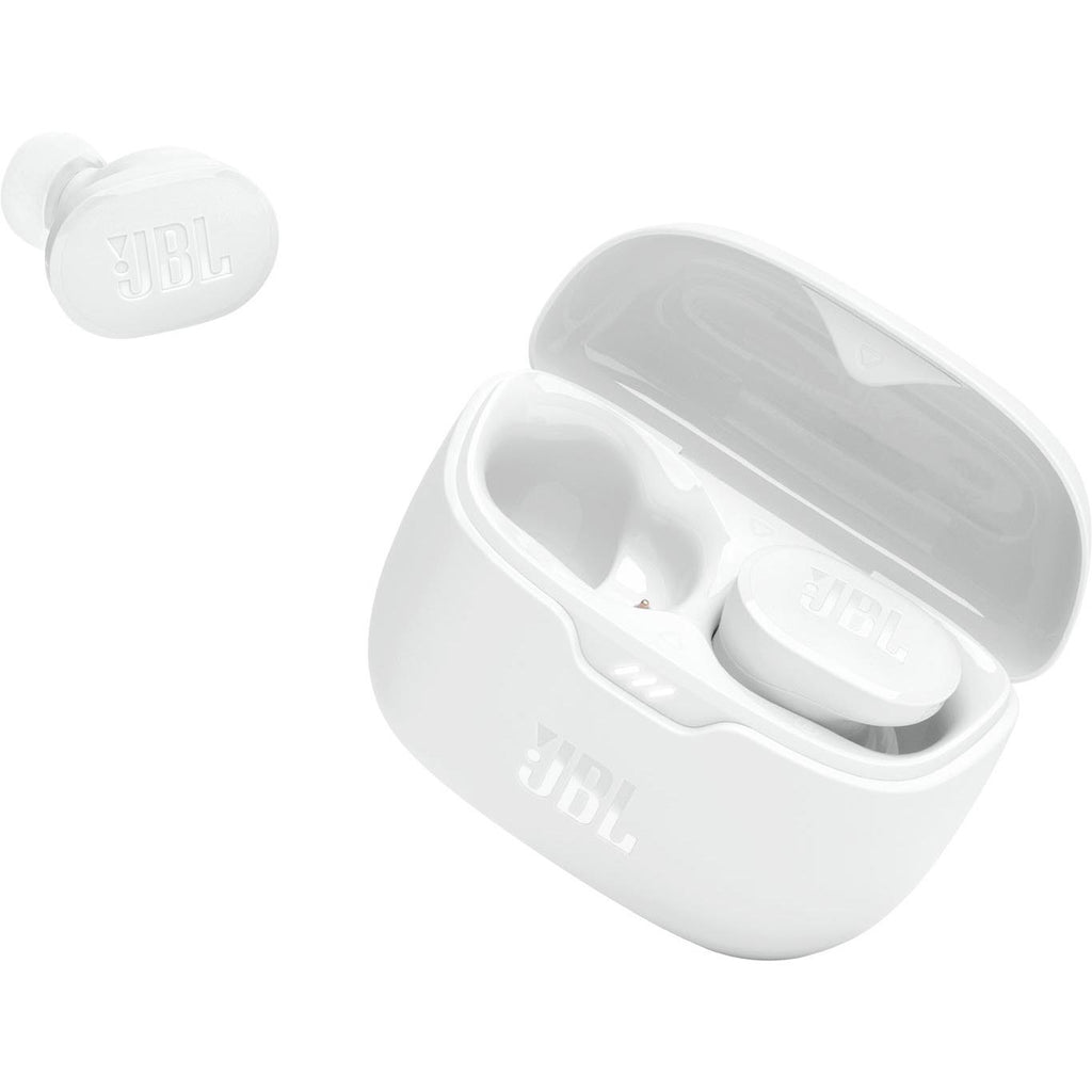 JBL Tune Beam TWS Noise Cancelling In-Ear Headphones (White) - JB Hi-Fi