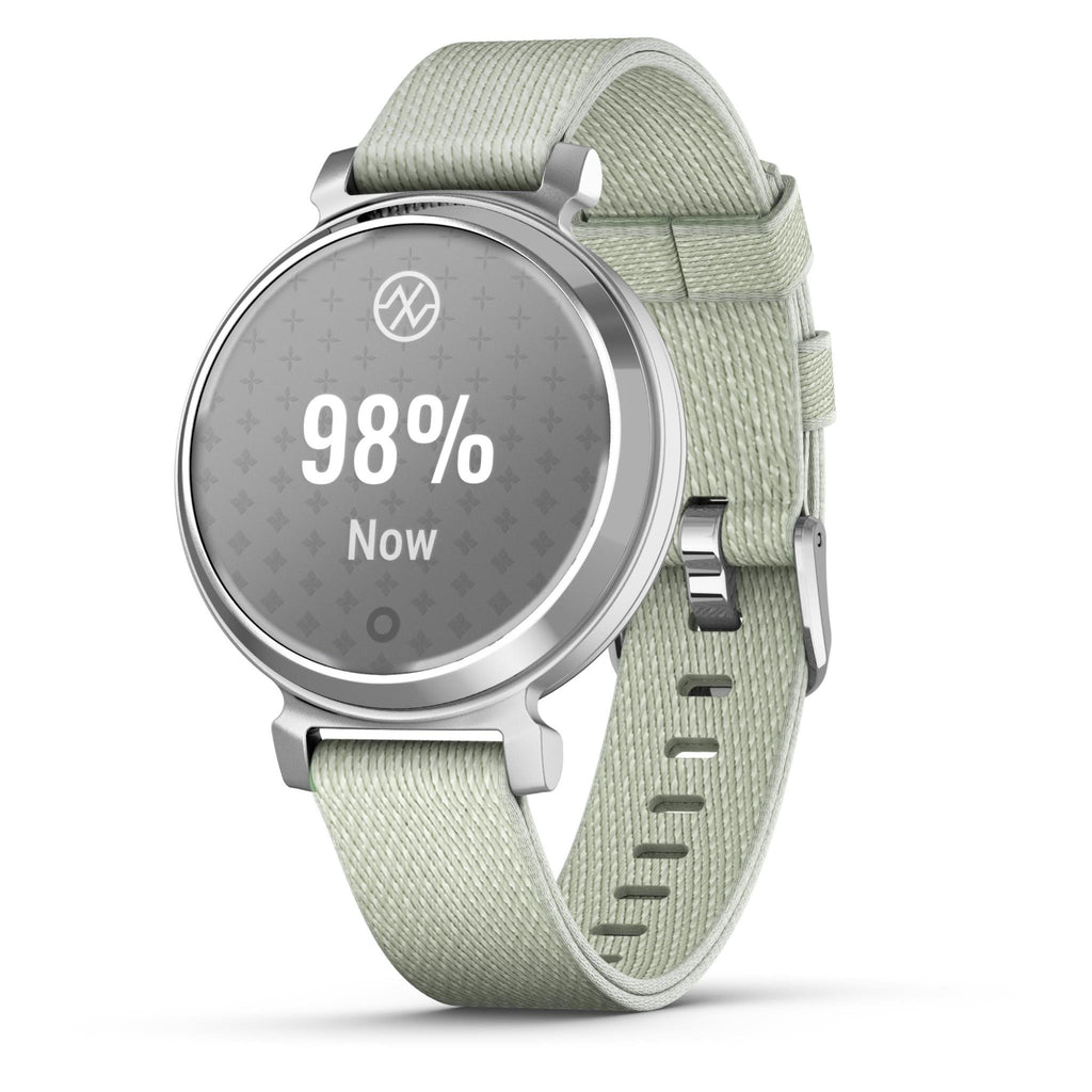 Garmin Lily Classic Silver With Sage Grey Fabric Band Jb Hi Fi