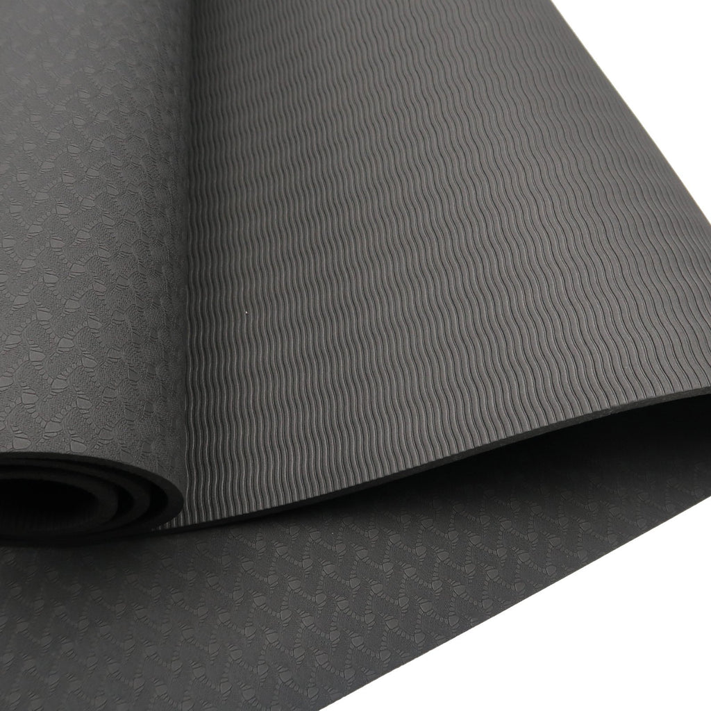 Powertrain TPE Pilates Exercise Yoga Mat 6mm - Black - JB Hi-Fi