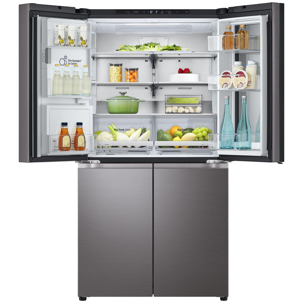 LG GF-V700BSLC 642L French Door Fridge with Instaview (Black Stainless ...