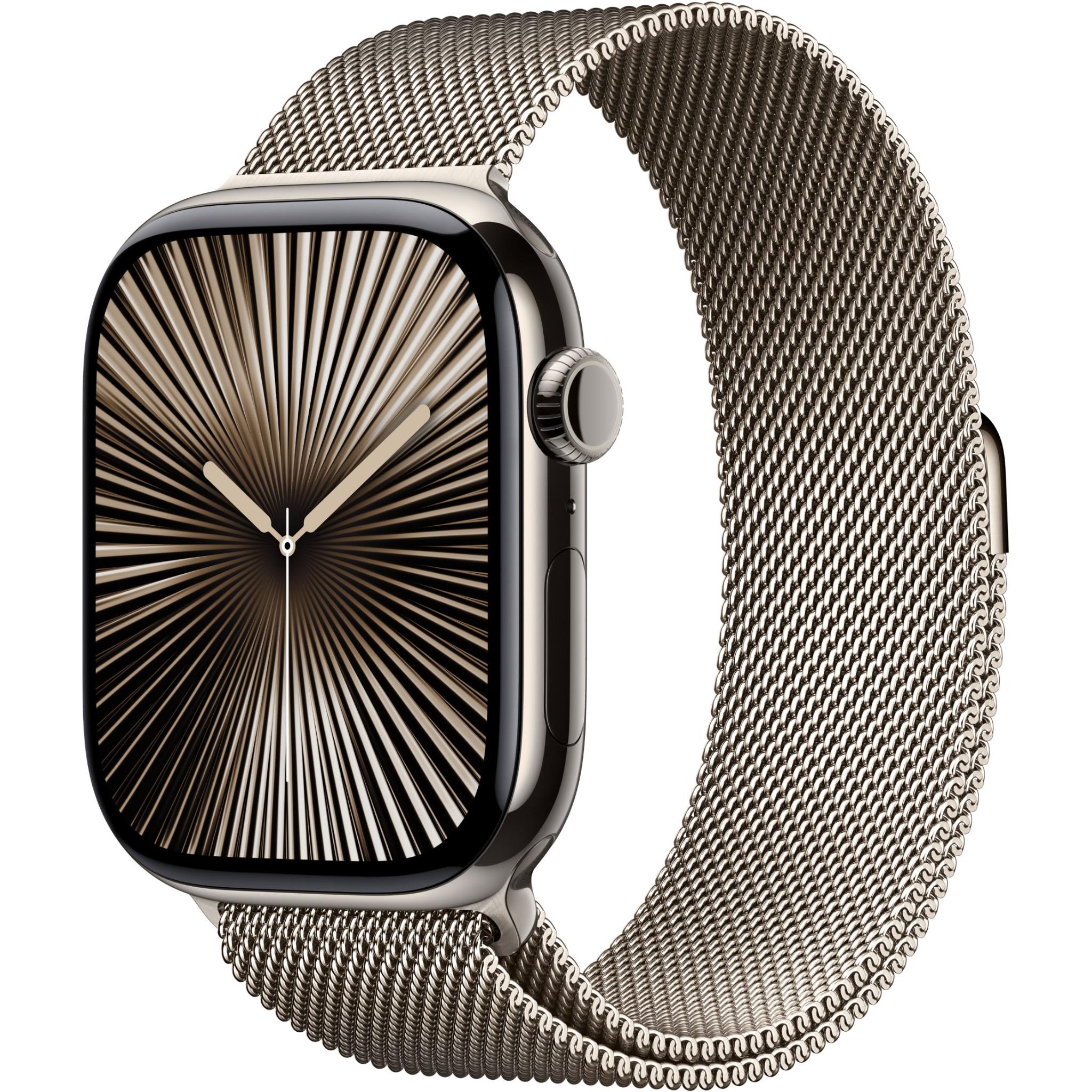 Apple Watch Series 10 46mm Natural Titanium Case GPS Cellular Milane JB Hi Fi