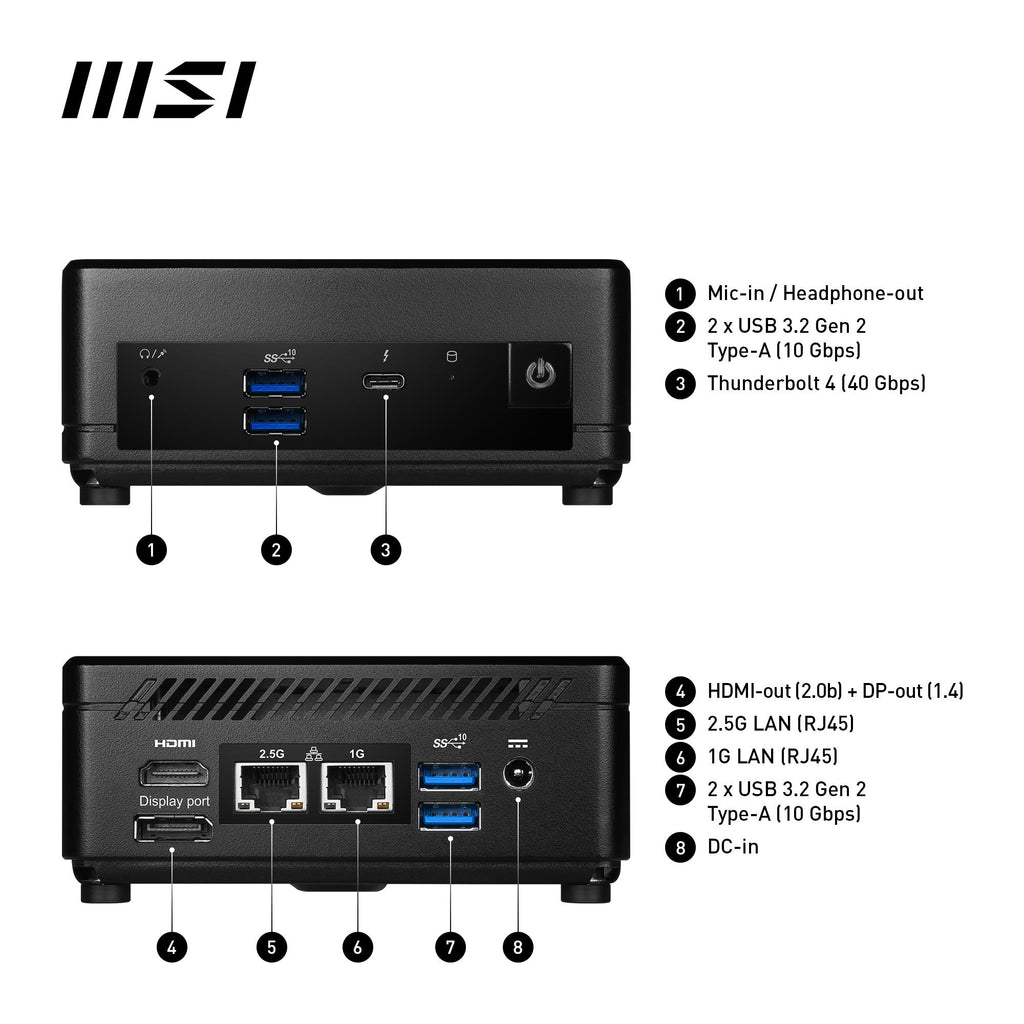 MSI Cubi 5 12M024AU Mini Desktop PC NUC (Intel i5)[512GB SSD] JB HiFi