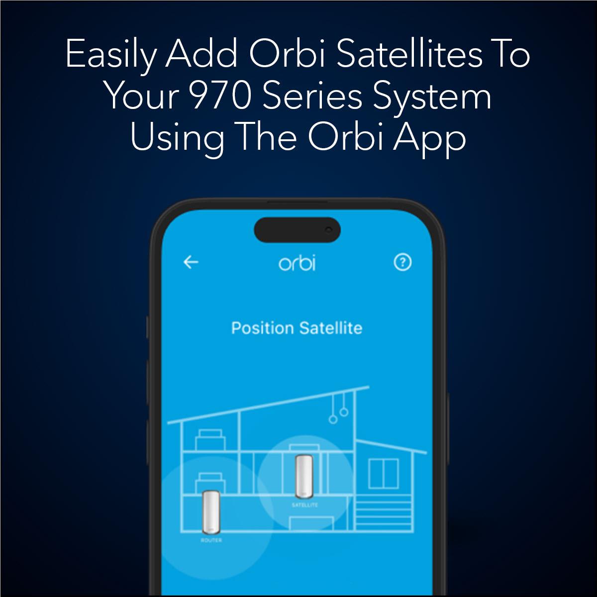 Netgear Orbi® BE27000 Quad-band Mesh WiFi 7 Add-on Satellite [1 Pack]