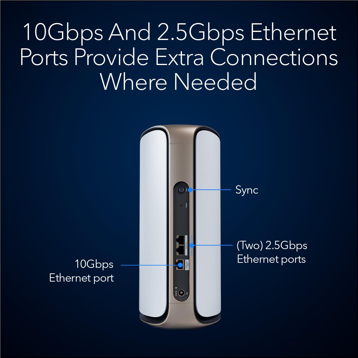 Netgear Orbi® BE27000 Quad-band Mesh WiFi 7 Add-on Satellite [1 Pack]