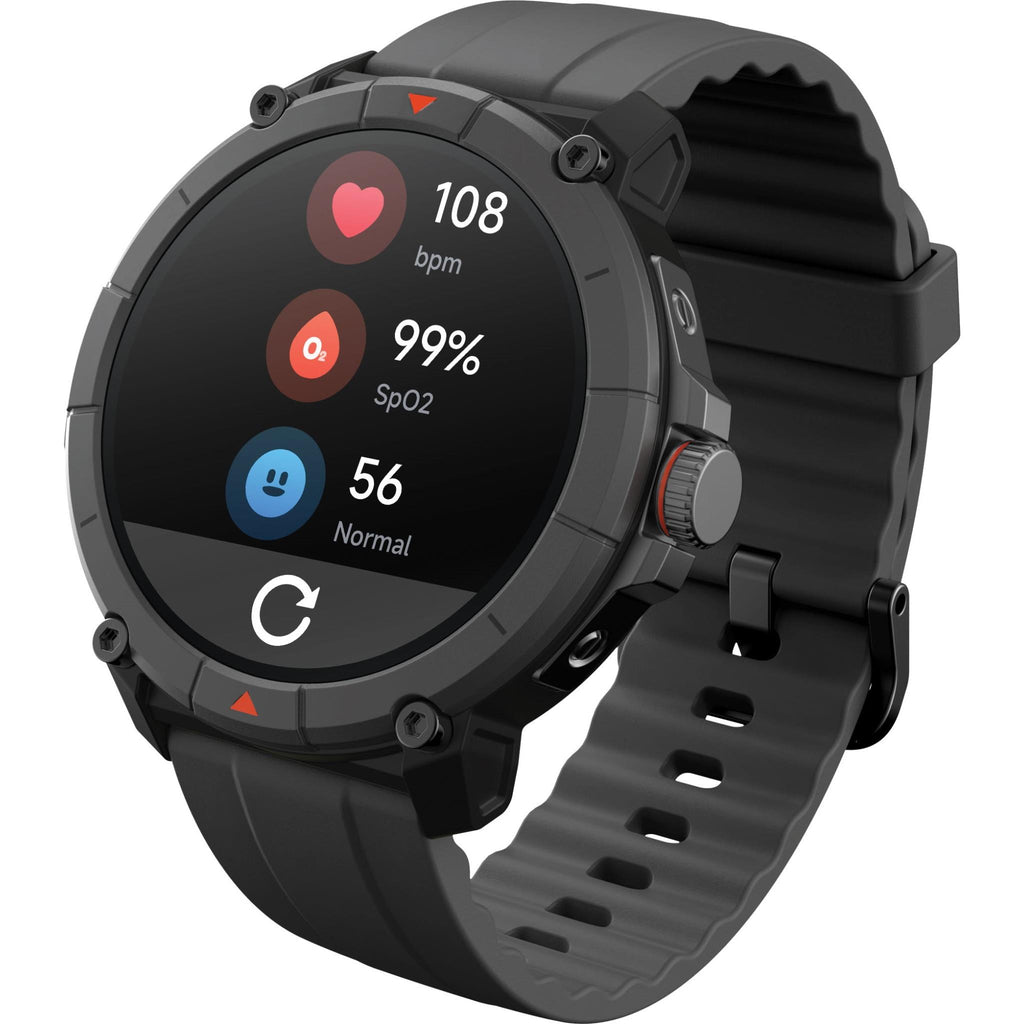 Ryze Trek Smart Watch GPS (Black/Red) - JB Hi-Fi