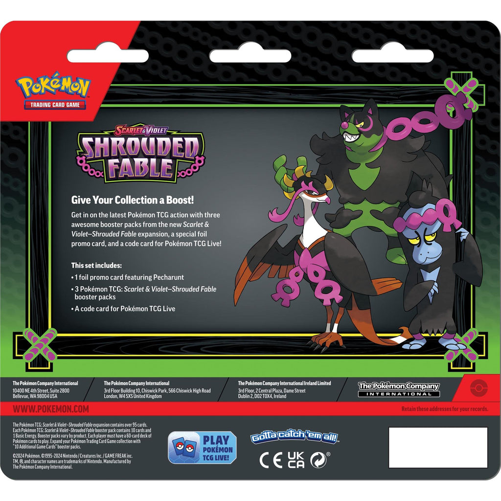 Pokemon Trading Card Game - Scarlet & Violet: Shrouded Fable 3-Pack ...