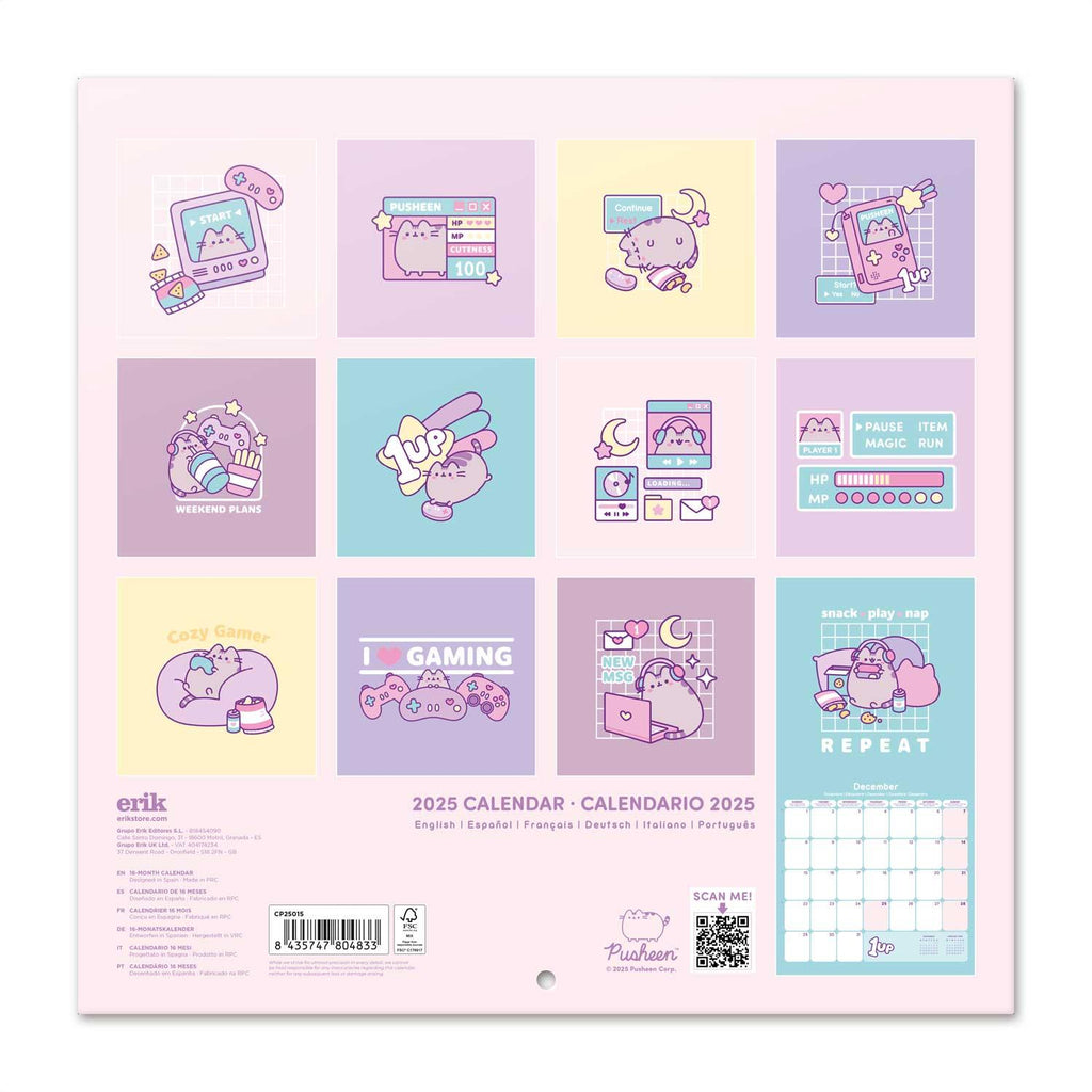 Pusheen 2025 Square Wall Calendar JB HiFi