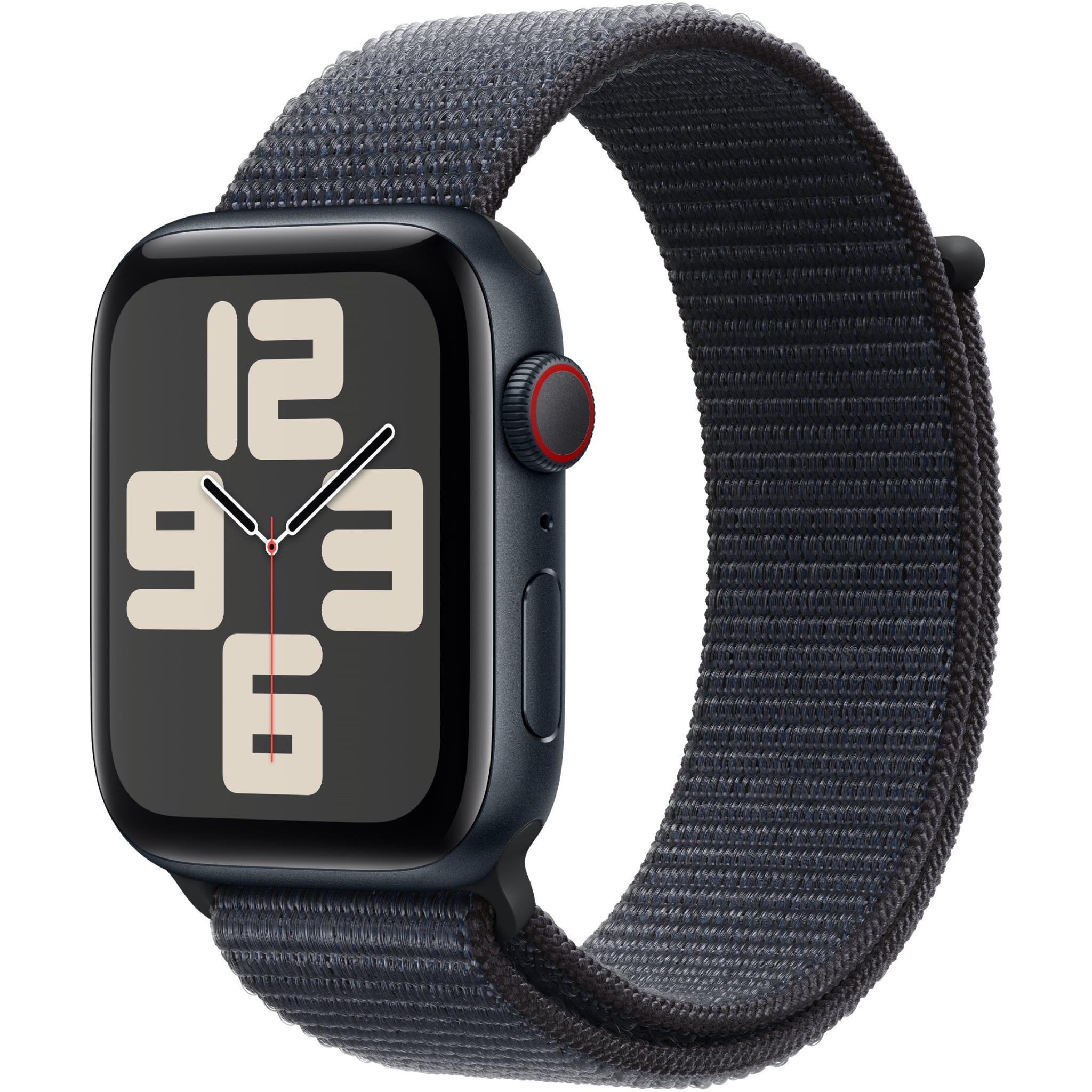 Apple Watch SE 44mm Midnight Aluminium Case GPS Cellular Sport Loop Ink 2024