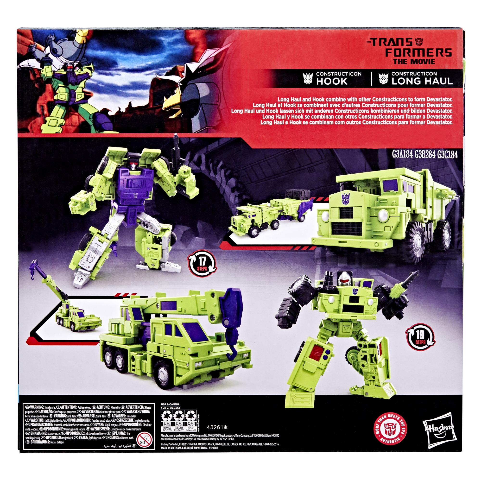 Transformers - Studio Series: The Transformers: The Movie Constructicon Long Haul & Hook Figure