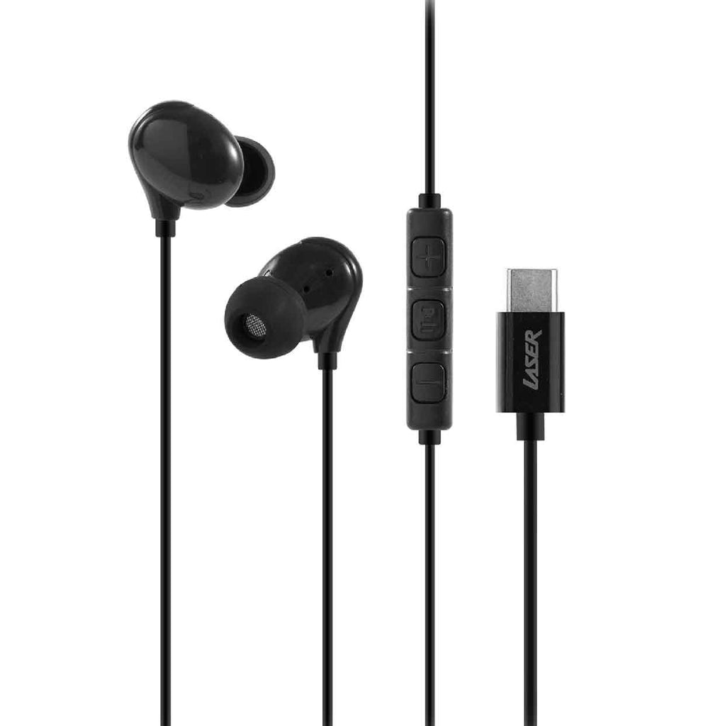 Laser Wired In-Ear Earphones with In-Line Controls (Black) - JB Hi-Fi