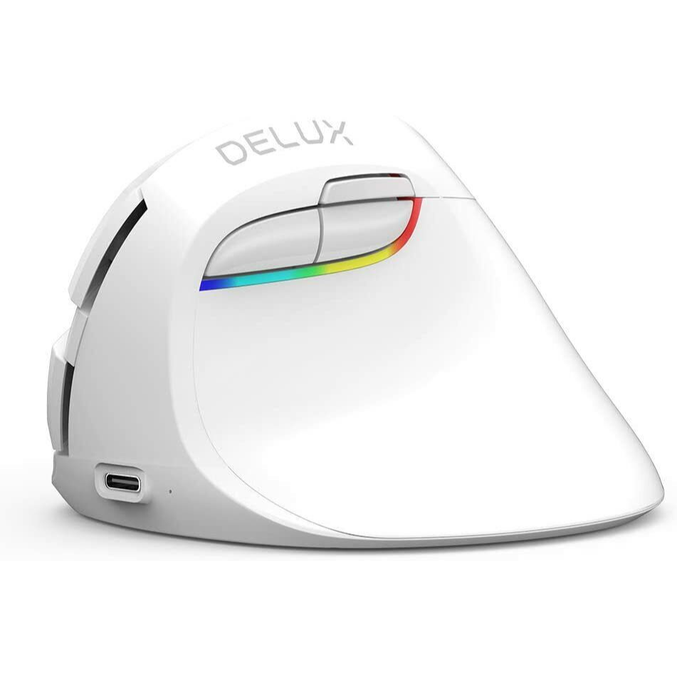 Delux M Mini Wireless Ergonomic Vertical Mouse Dual Mode Bt