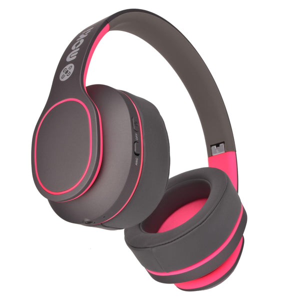 Moki Navigator Noise Cancelling Wireless Over Ear Headphones Pink