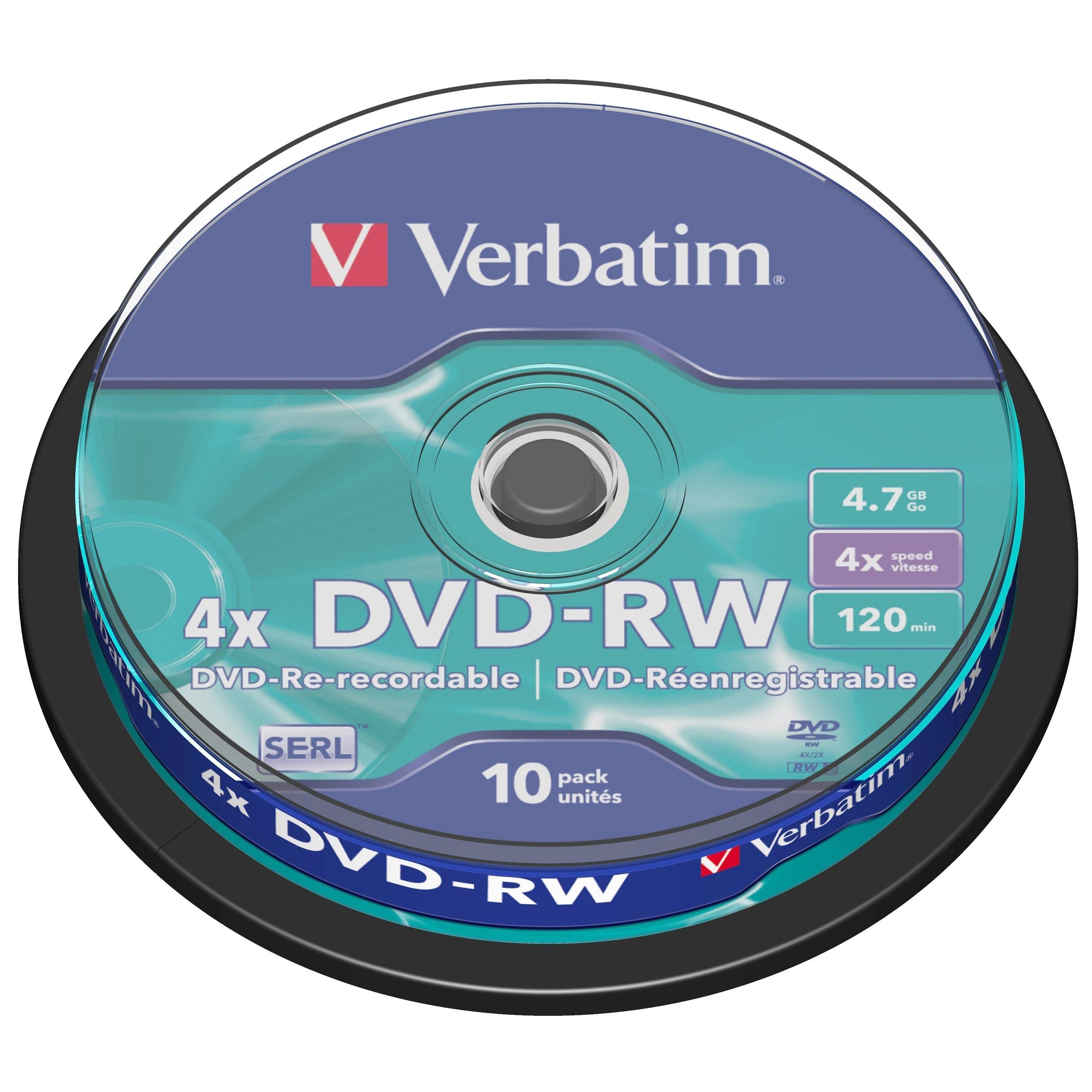 5 PHILIPS 4X DVD+RW DVDRW ReWritable Branded Logo 4.7GB Disc in Paper Sleeve