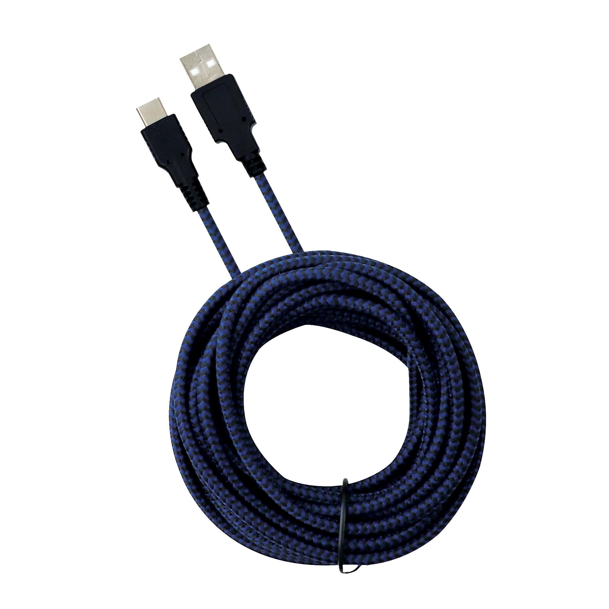 TALK WORKS Fast Charge USB-C Charger Cable for PS5 Controller - 10 Feet  Long, Heavy-Duty Braided Type C Cord Charging Compatible with Sony  Playstation