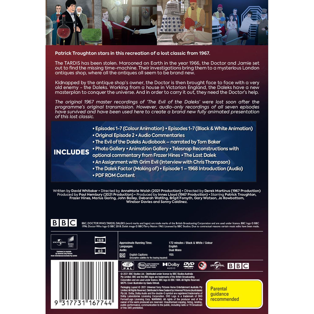 doctor who the evil of the daleks dvd