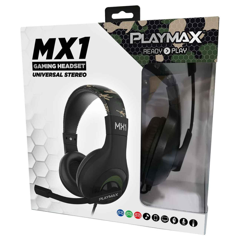 Playmax MX1 Universal Gaming Headset Jungle Camo Edition - JB Hi-Fi