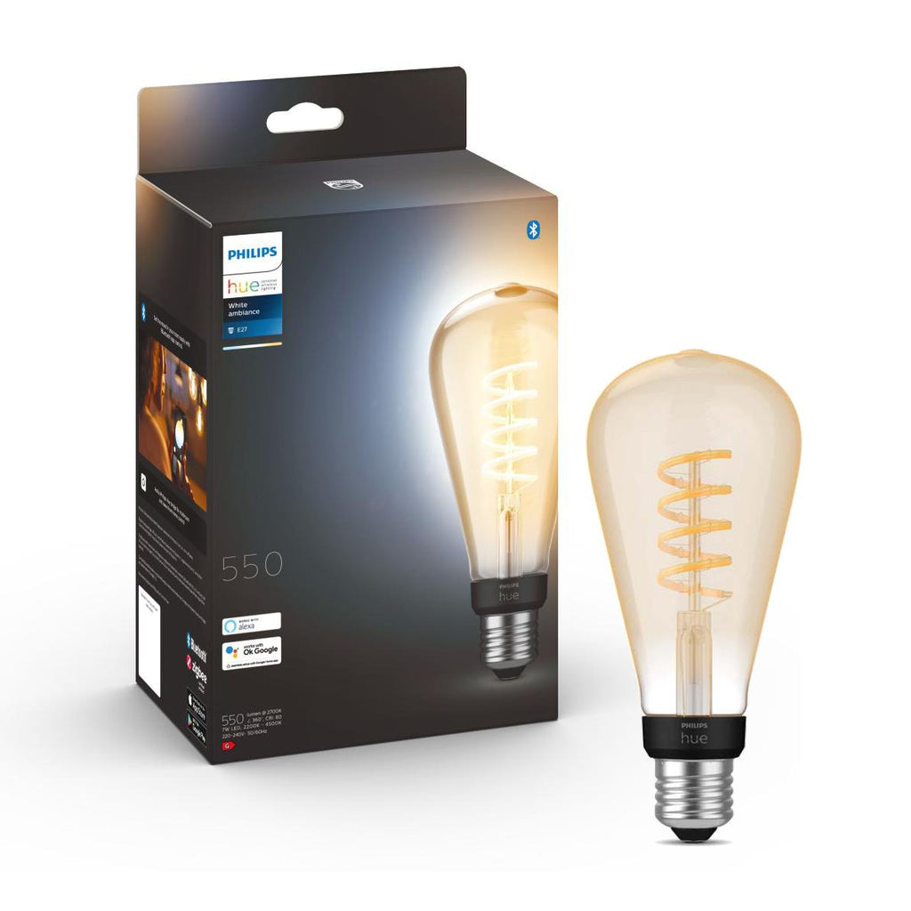 Philips Hue White Ambience Filament ST72 E27 Bluetooth Bulb (2021) - JB ...