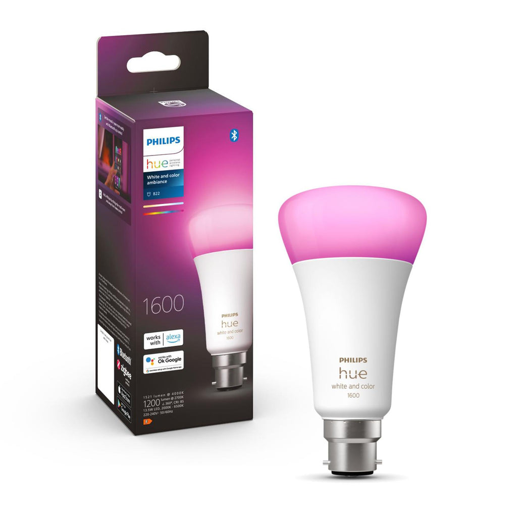 Philips Hue B22 A60 Colour Bluetooth Bulb [2022] - JB Hi-Fi