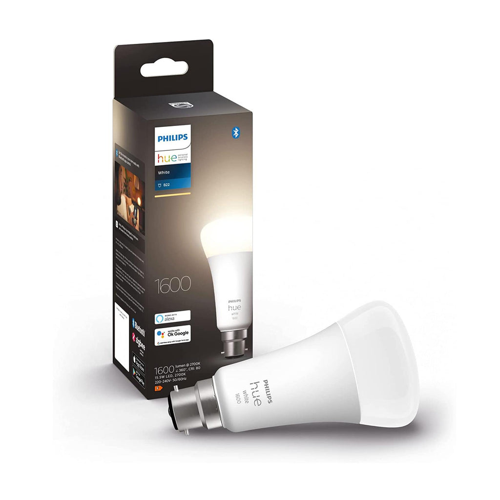 Philips Hue B22 A67 White Bluetooth Bulb 100W - JB Hi-Fi