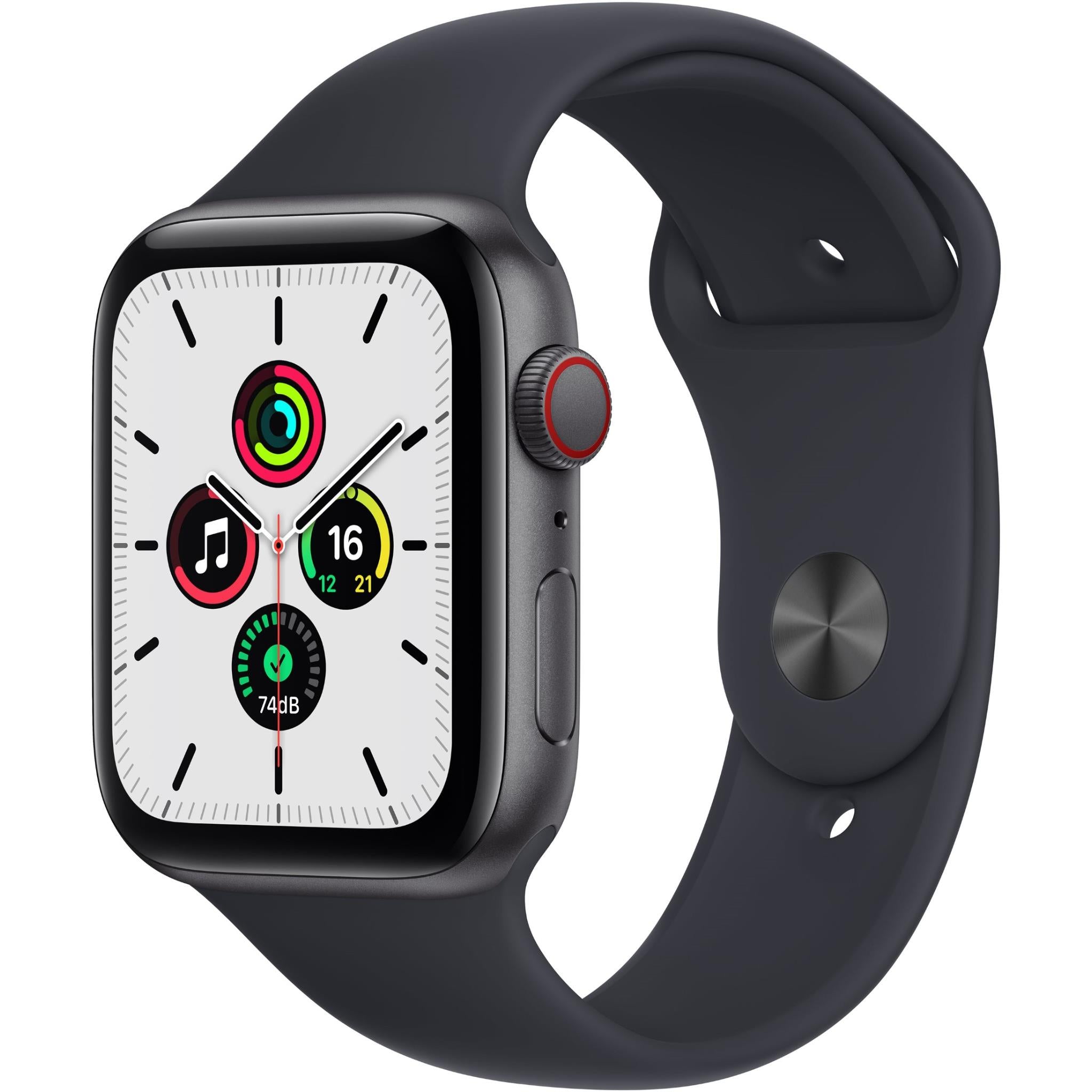 Apple Watch SE 44mm Space Grey Aluminium Case with Sport Band GPS