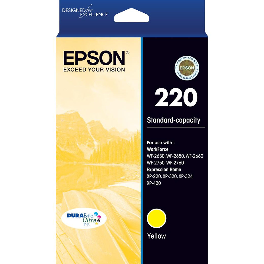 Epson 220 DuraBrite Ultra Standard Capacity Ink Cartridge (Yellow) - JB ...