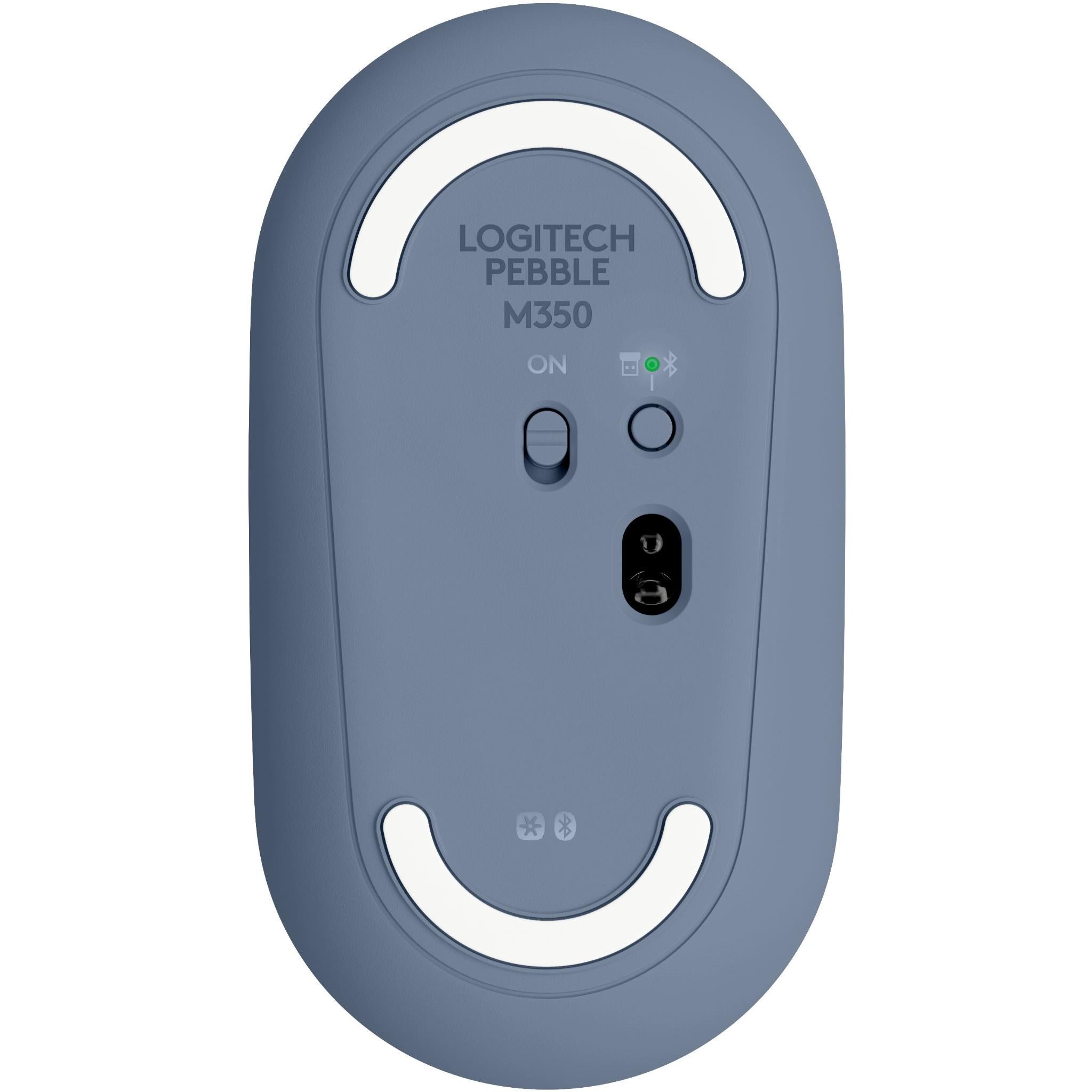 Logitech M350 Pebble Wireless Mouse (Blueberry)