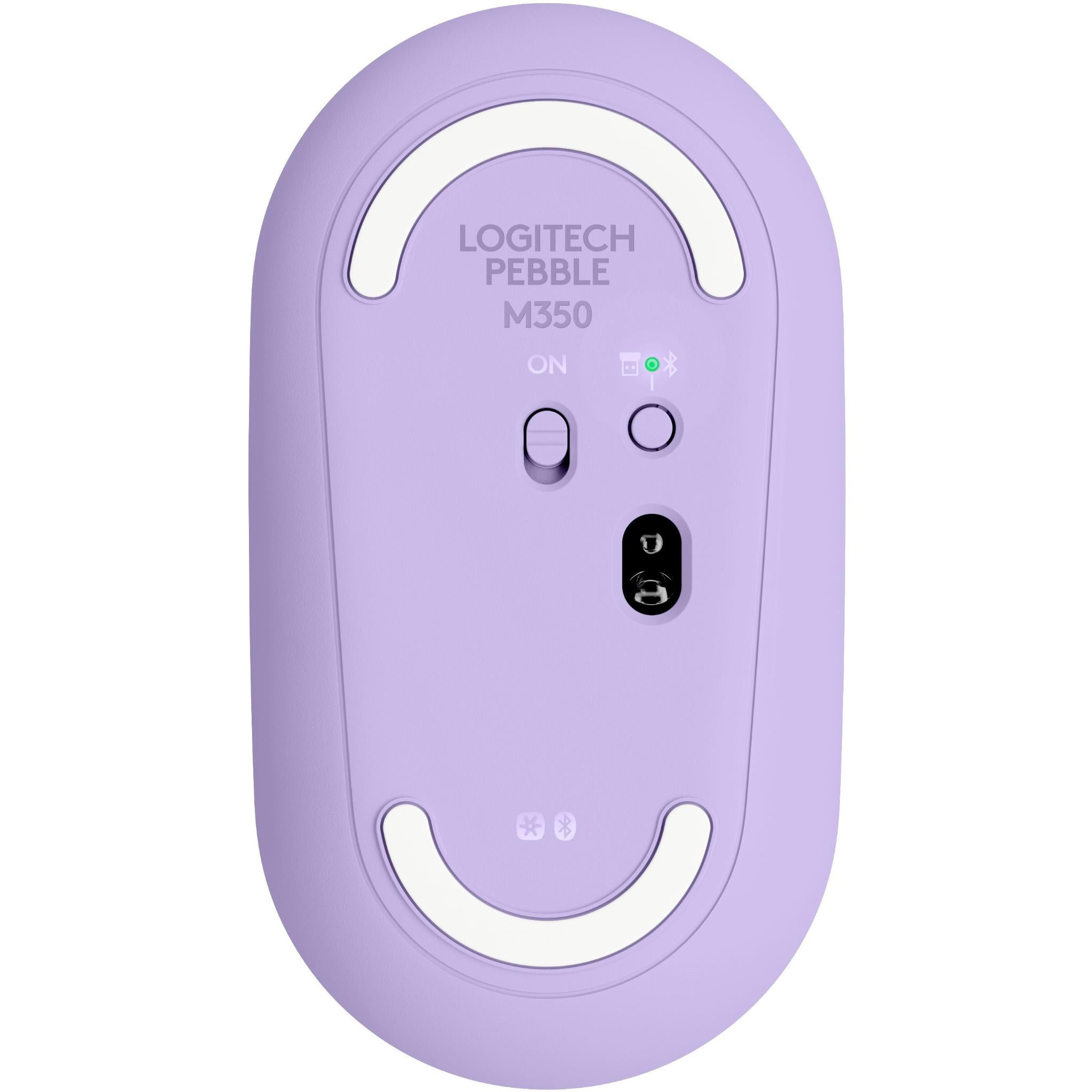 Logitech M350 Pebble Wireless Mouse (Lavender)