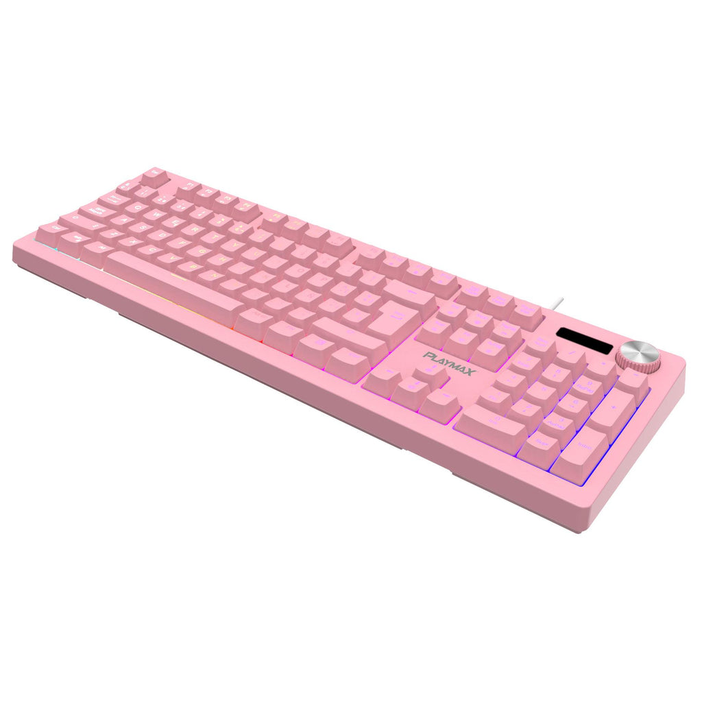 Playmax Pink Taboo RGB Backlit Gaming Keyboard - JB Hi-Fi