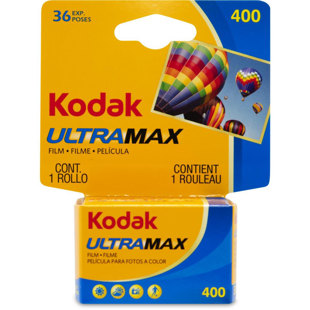 Kodak ULTRAMAX 400 speed, 24 exposure color film single packs carded, sold  in packages of 10