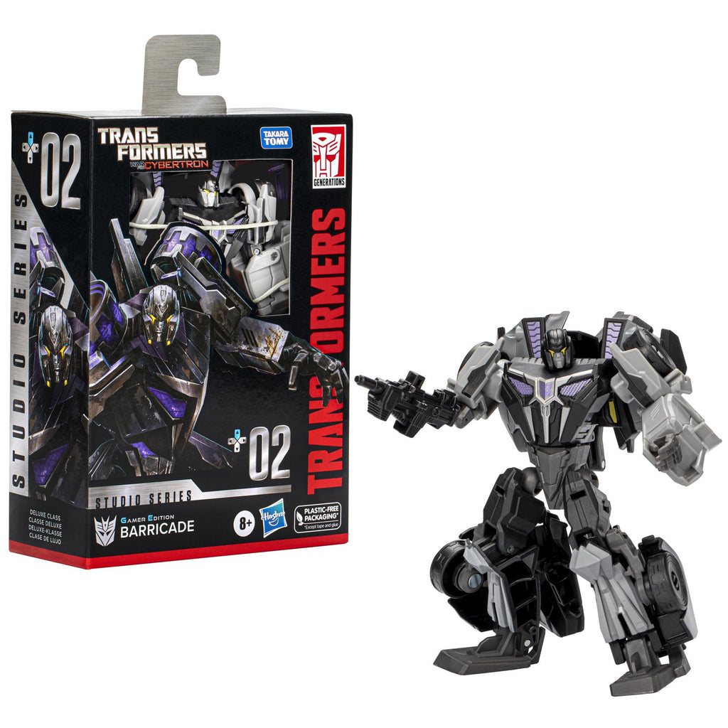 Transformers - Studio Series 02: Deluxe Gamer Edition Barricade Figure ...