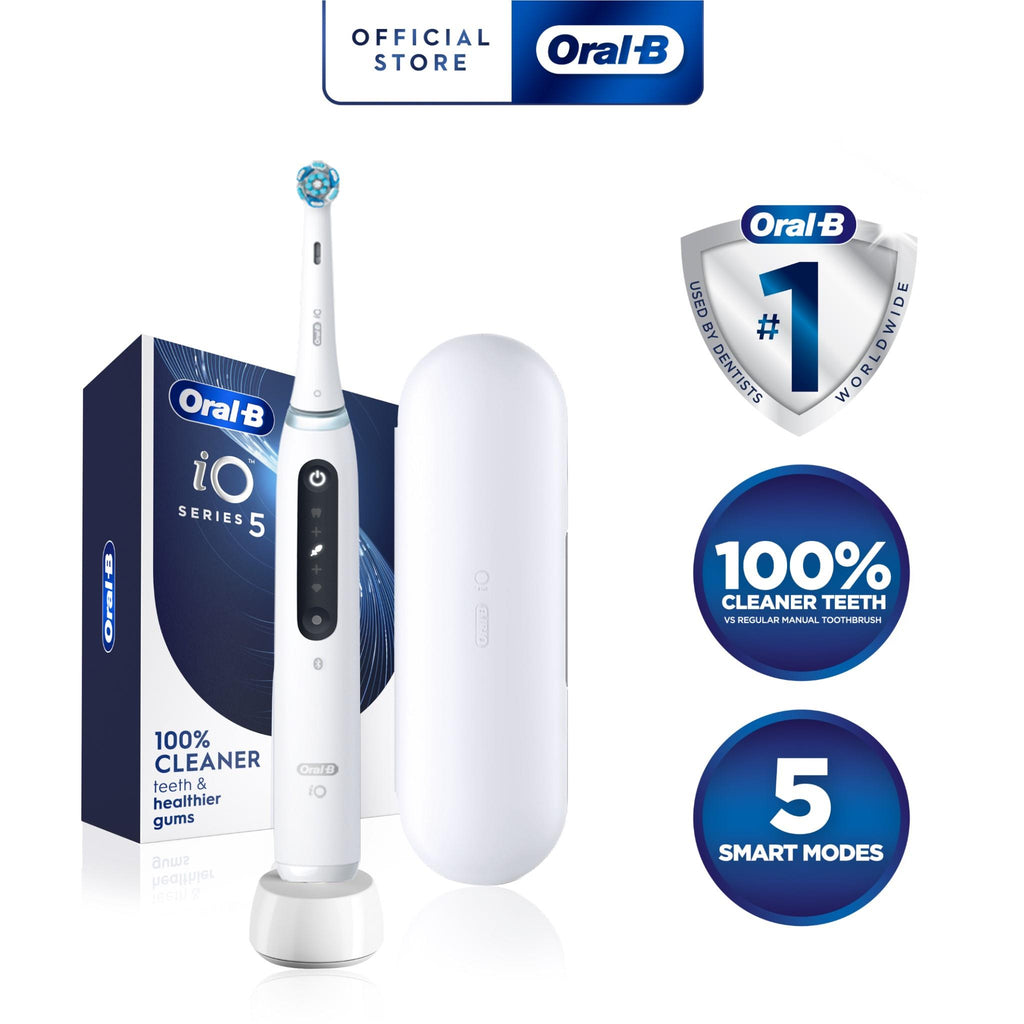 oral b io series 5 electric toothbrush alabaster white