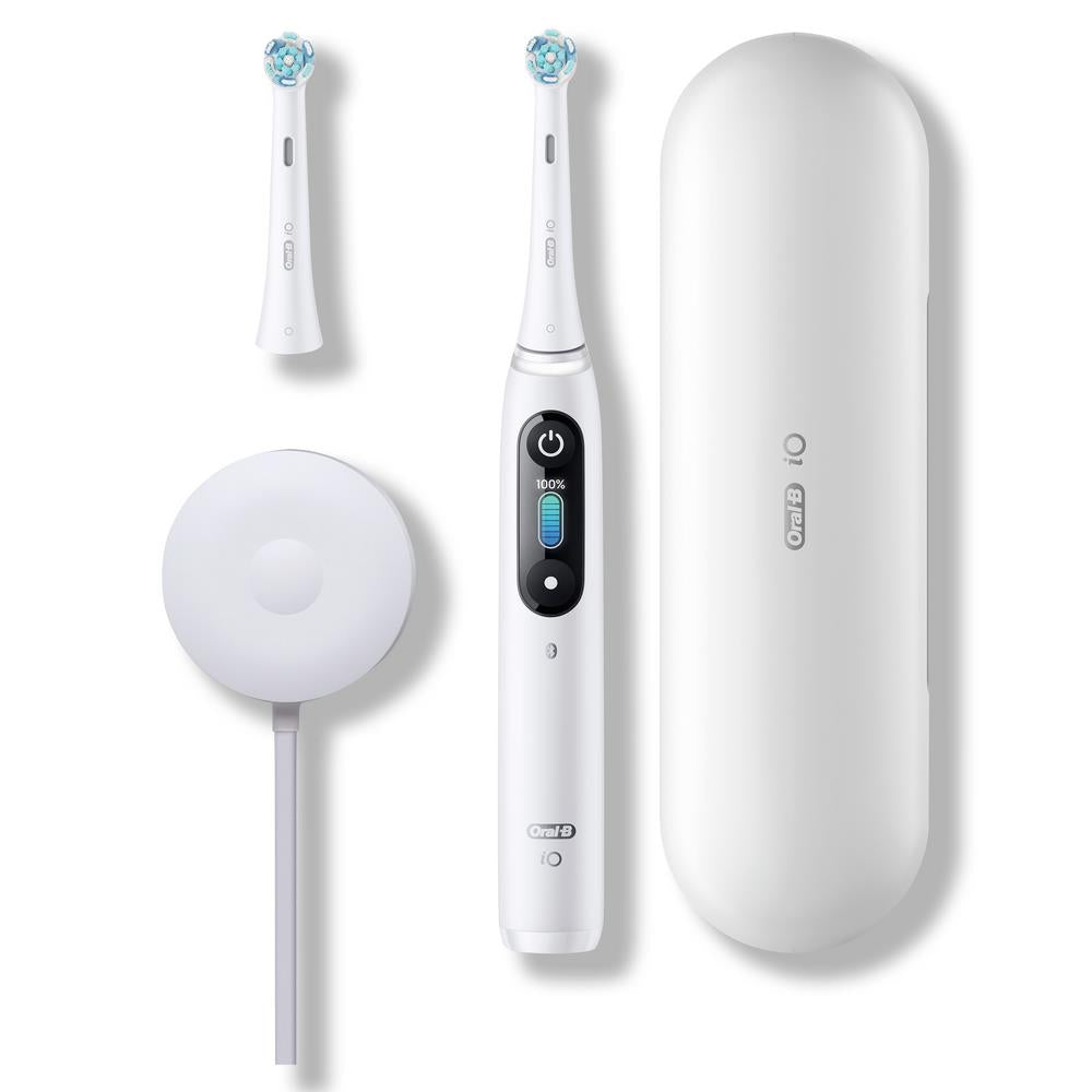 Oral-B IO Series 8 Electric Toothbrush (Alabaster White) - JB Hi-Fi