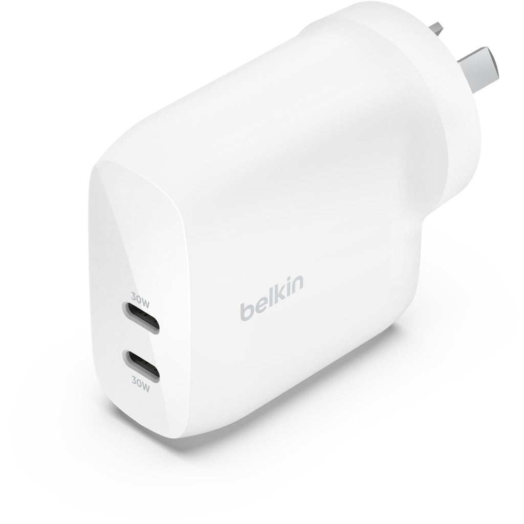 Belkin Boostup Charge Dual Usb C Wall Charger With Pps W White Jb