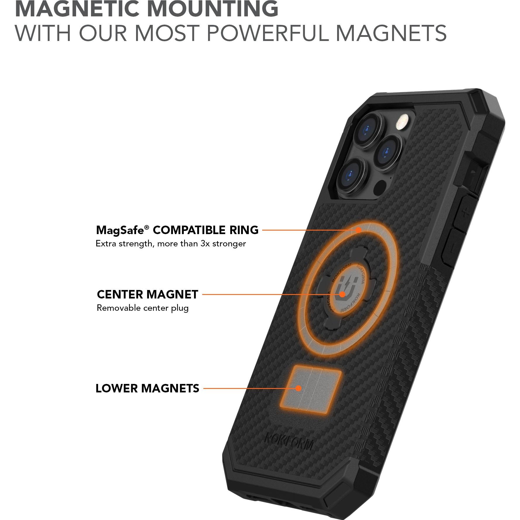 Rokform Rugged Case for iPhone 14 Pro Max (Black)