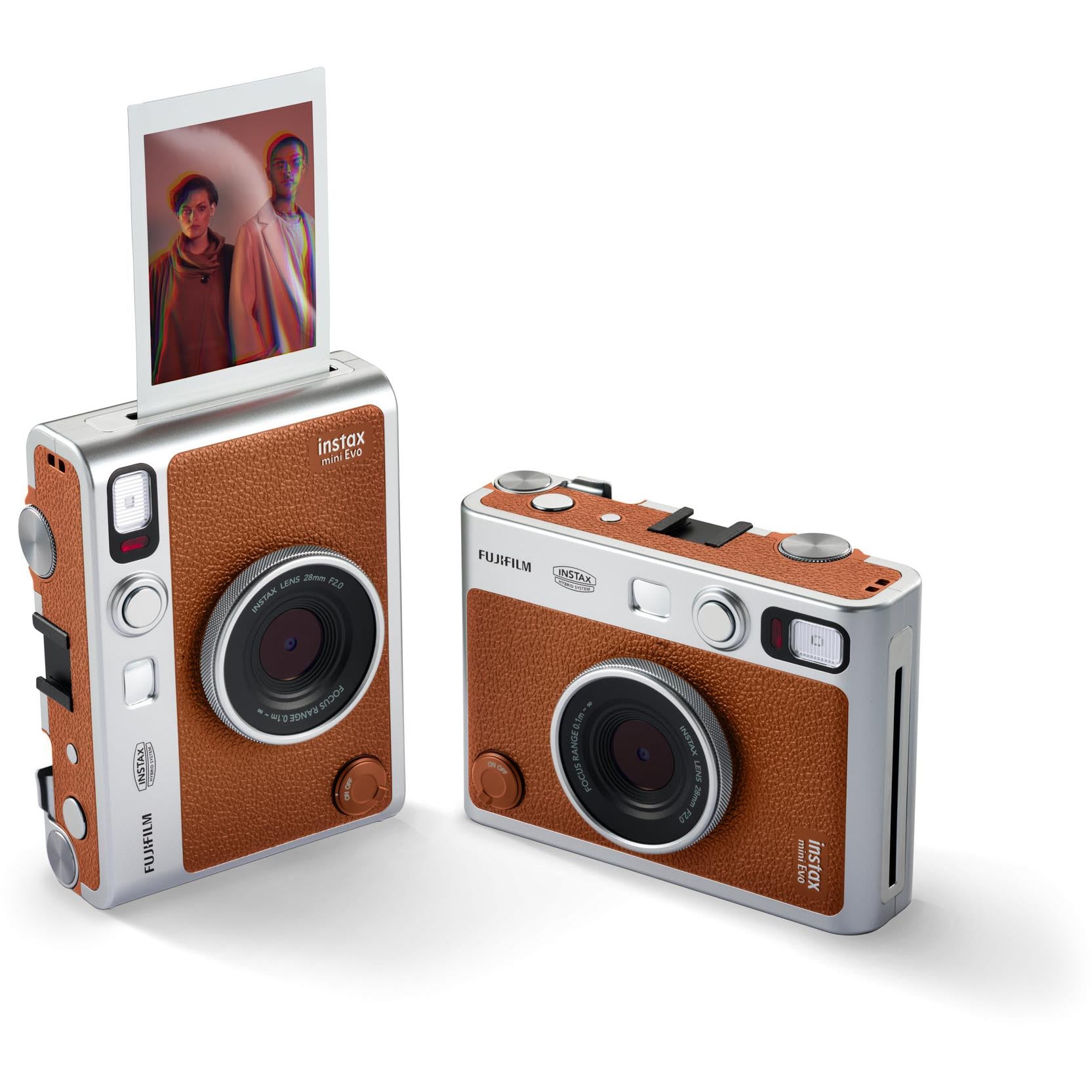 Instax Mini EVO Instant Camera (Brown) - JB Hi-Fi