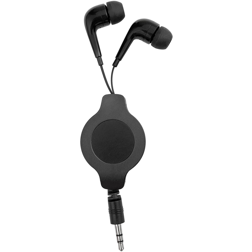 XCD Retractable Wired In-Ear Headphones (Black) - JB Hi-Fi