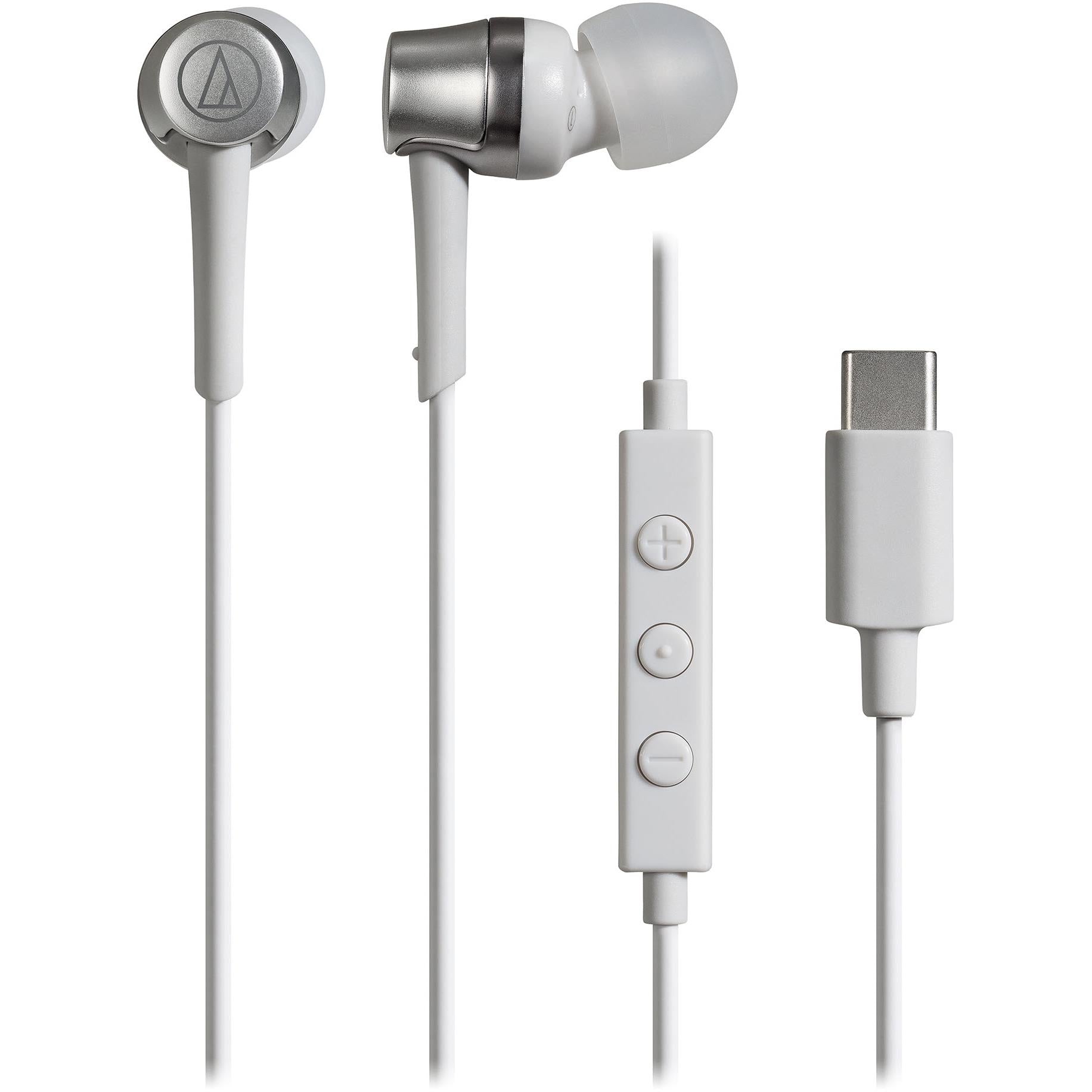 Audio Technica USB C In ear Headphones White