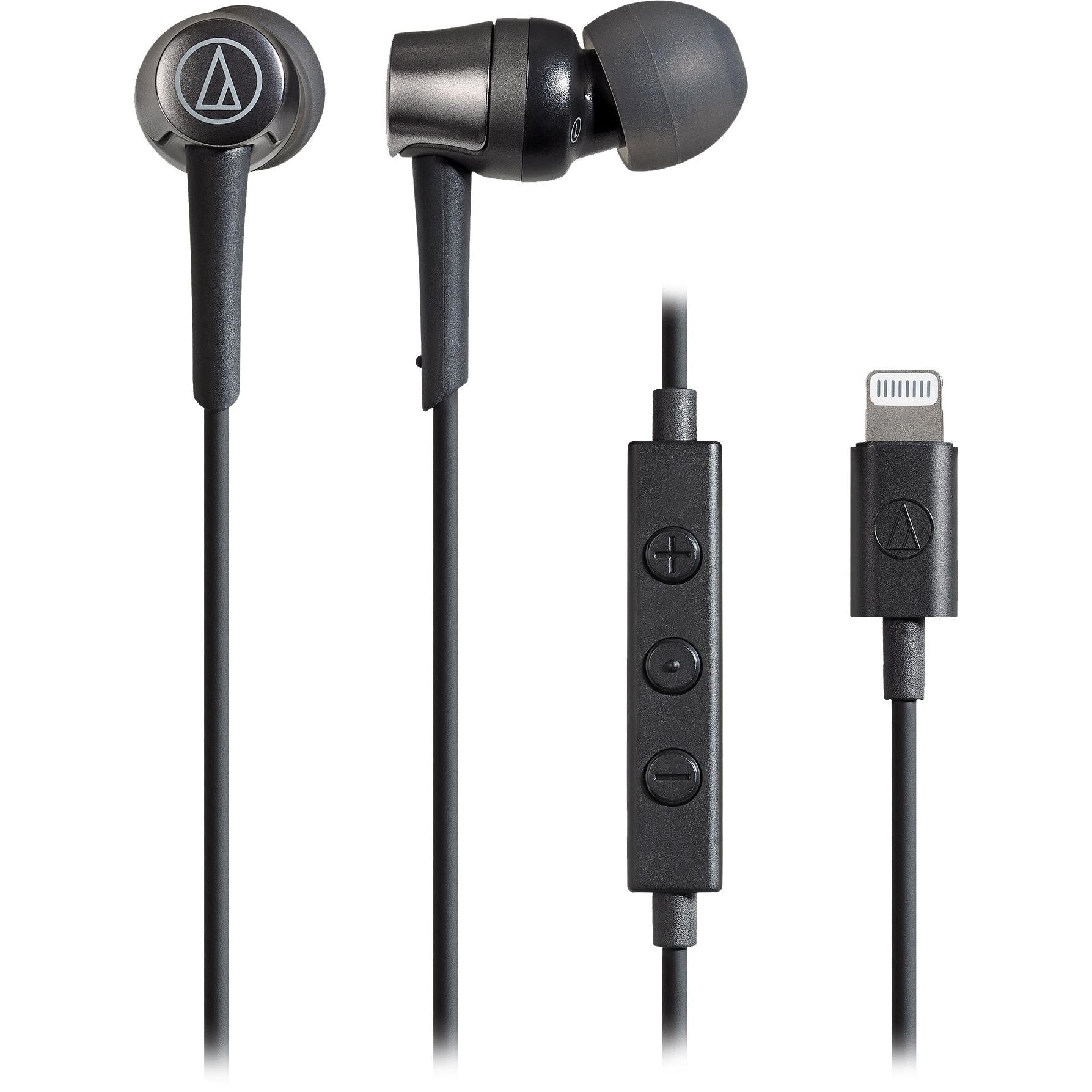 Audio Technica Lightning In ear Headphones Black JB Hi Fi