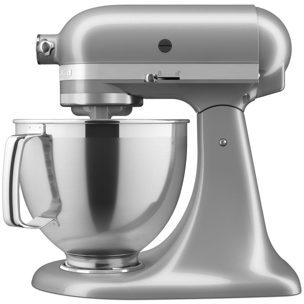 KitchenAid KSM195 4.8L Artisan Stand Mixer (Contour Silver) - JB Hi-Fi