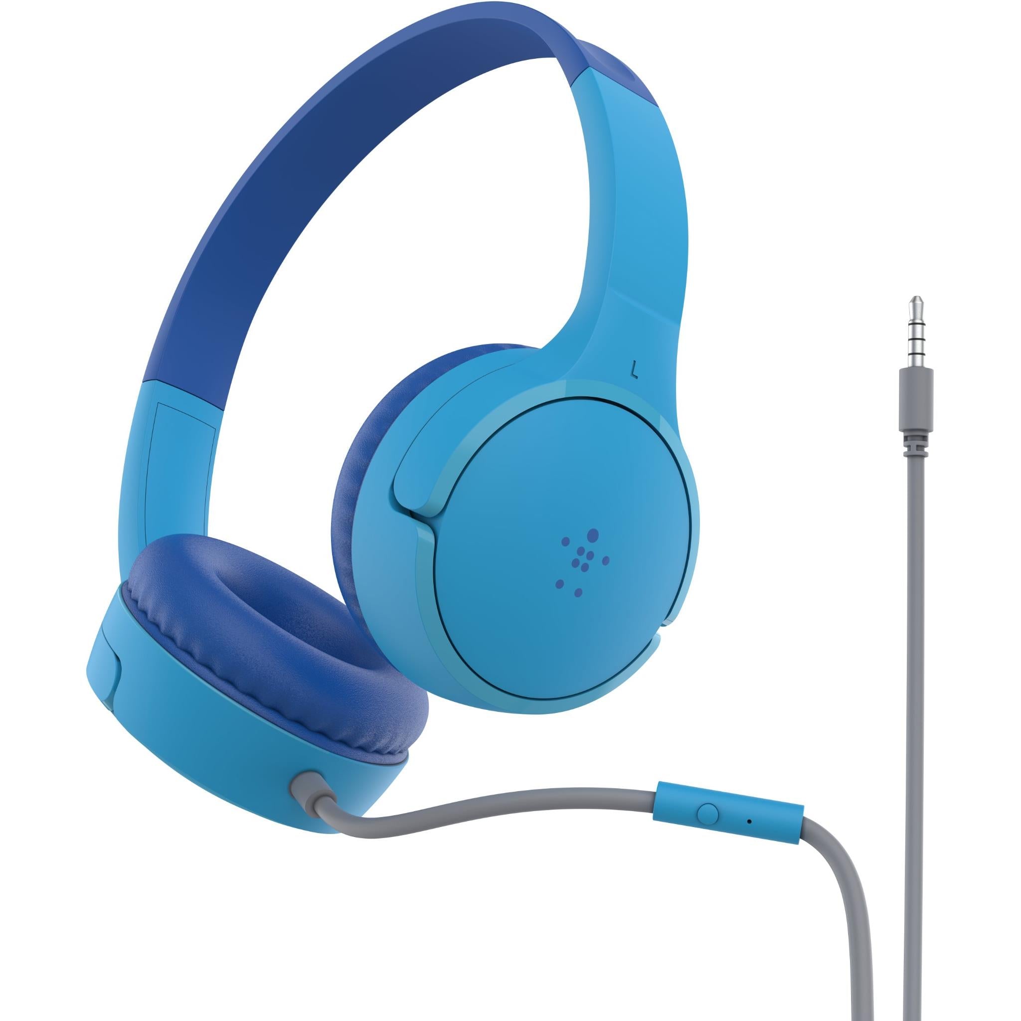 Belkin SOUDNFORM Mini Wired On Ear Headphones for Kids Blue