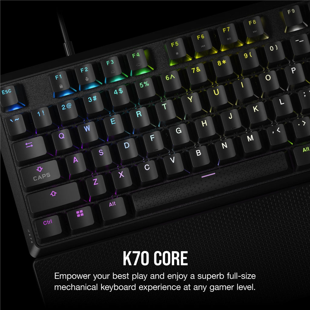 Corsair K70 CORE RGB Mechanical Gaming Keyboard Red Switch (Black) - JB ...