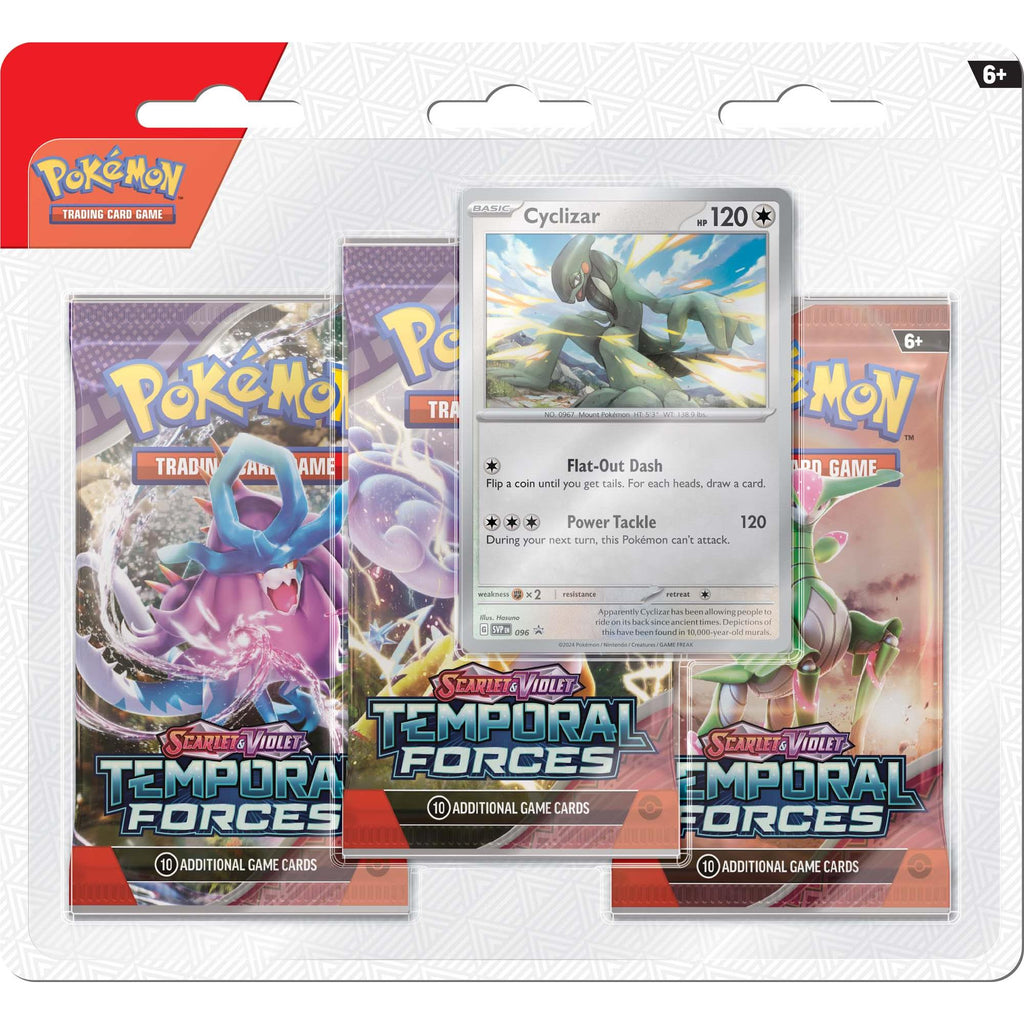 Pokemon TCG - Scarlet & Violet: Temporal Forces Three Booster Blister ...