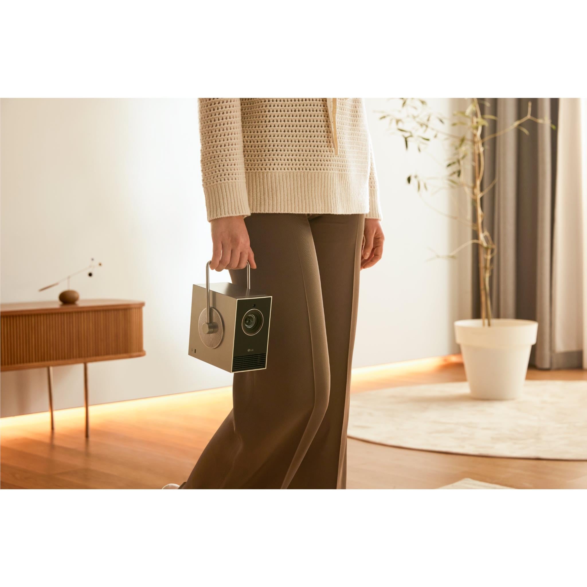 LG HU710PB CineBeam QUBE Lifestyle 4K UHD Smart Projector